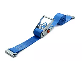 Rails universels + Accessoires 2T - 3,5m - 50mm - tendeur coulissant et attaches à poussoir - Bleu