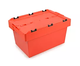 Tout - Accessoires sangles Boîte de rangement empilable avec couvercle - 60x40x34cm - Standard - Rouge