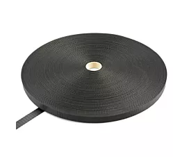 Tout - Sangles rouleau noires Sangle en polyester 25mm - 2250kg - 100m en rouleau - Noir