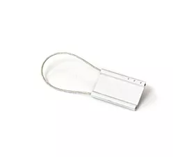 Toutes les accessoires Etiquette ID en aluminium / scellé câble blanc - Câble long