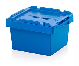 Tout - Bacs réutilisables Boîtes de rangement empilables avec couvercle - 40x30x24cm